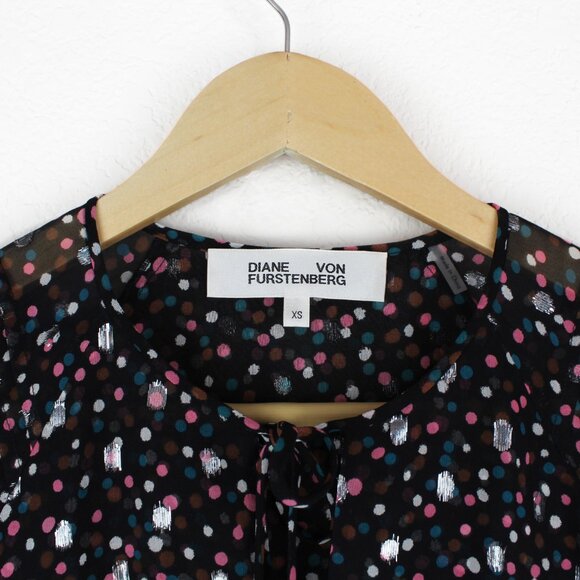 NEW Diane von Furstenberg DVF Mildred Silk-Blend Peplum Top- Work Weekend Style - Picture 14 of 14